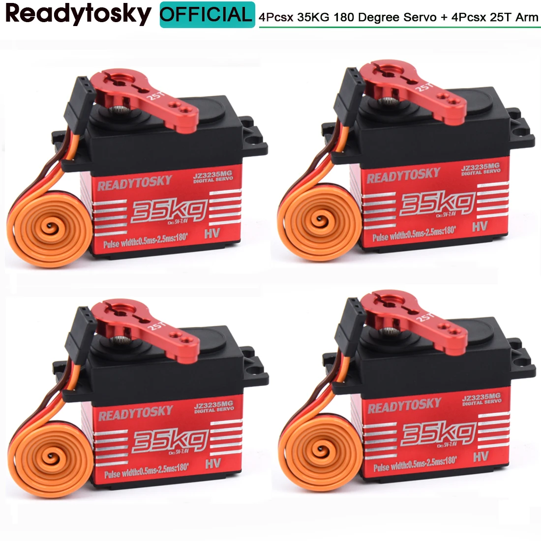 Update RC Servo 20KG / 25KG /30KG /35KG/40KG Vollmetallgetriebe Digitalservo 180 Grad Baja Wasserdicht der Version für Autos RC Spielzeug