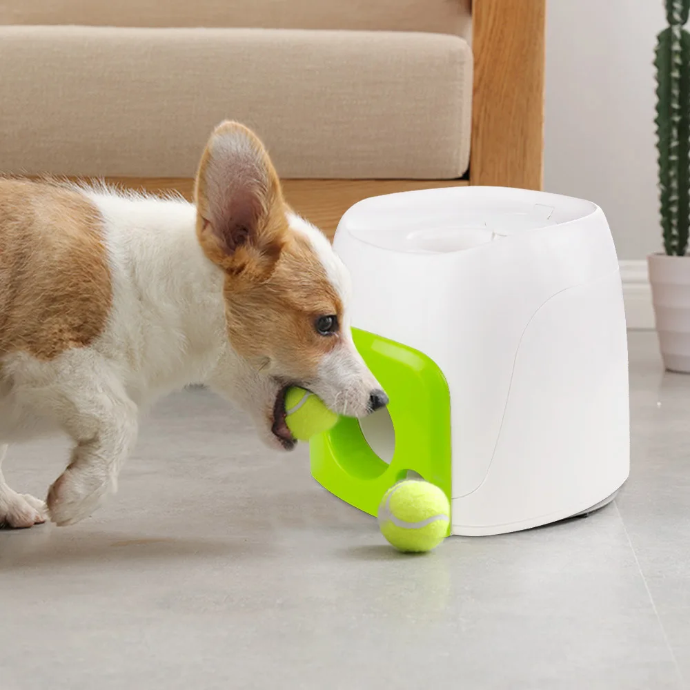 Hund interaktives Training Belohnung maschine Smart Pet Food Leckage Tennisball Feeder Spielzeug Puzzle interaktives Training Haustier zubehör
