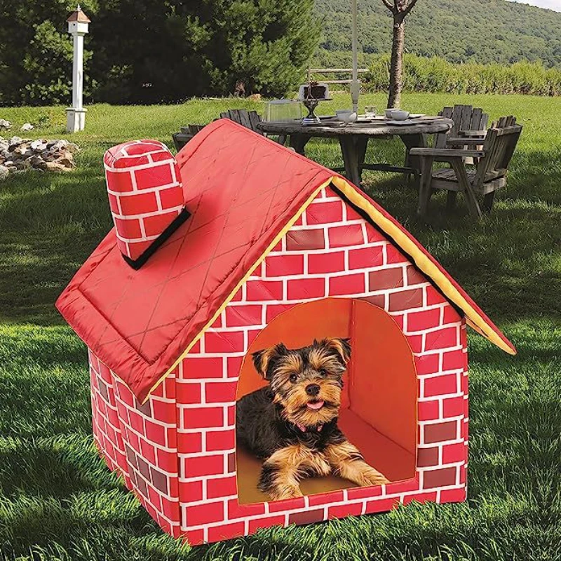 Faltbare Zwinger für kleine Hunde und Katzen, warm und bequem, tragbar, für Backsteinmauer, Haustier-Hundehaus, Katzenbett