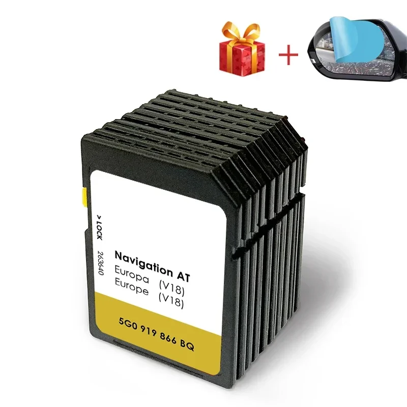 Entdecken Sie Navi AT V18 SD-Karte GPS Europa Sat Nav für VW Maps Navigation MIB1 Card Kostenloser Versand mit Anti-Nebel-Flim