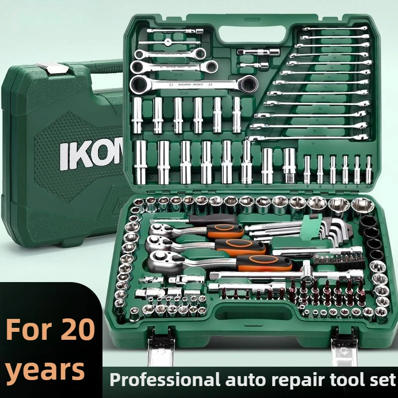 Auto-Reparatur-Sets, Handset, multifunktionaler Ratschenschlüssel/Steckschlüssel/Schraubendreher, Reparaturwerkzeug für die Reparatur von Auto/Motorrad/Fahrrad