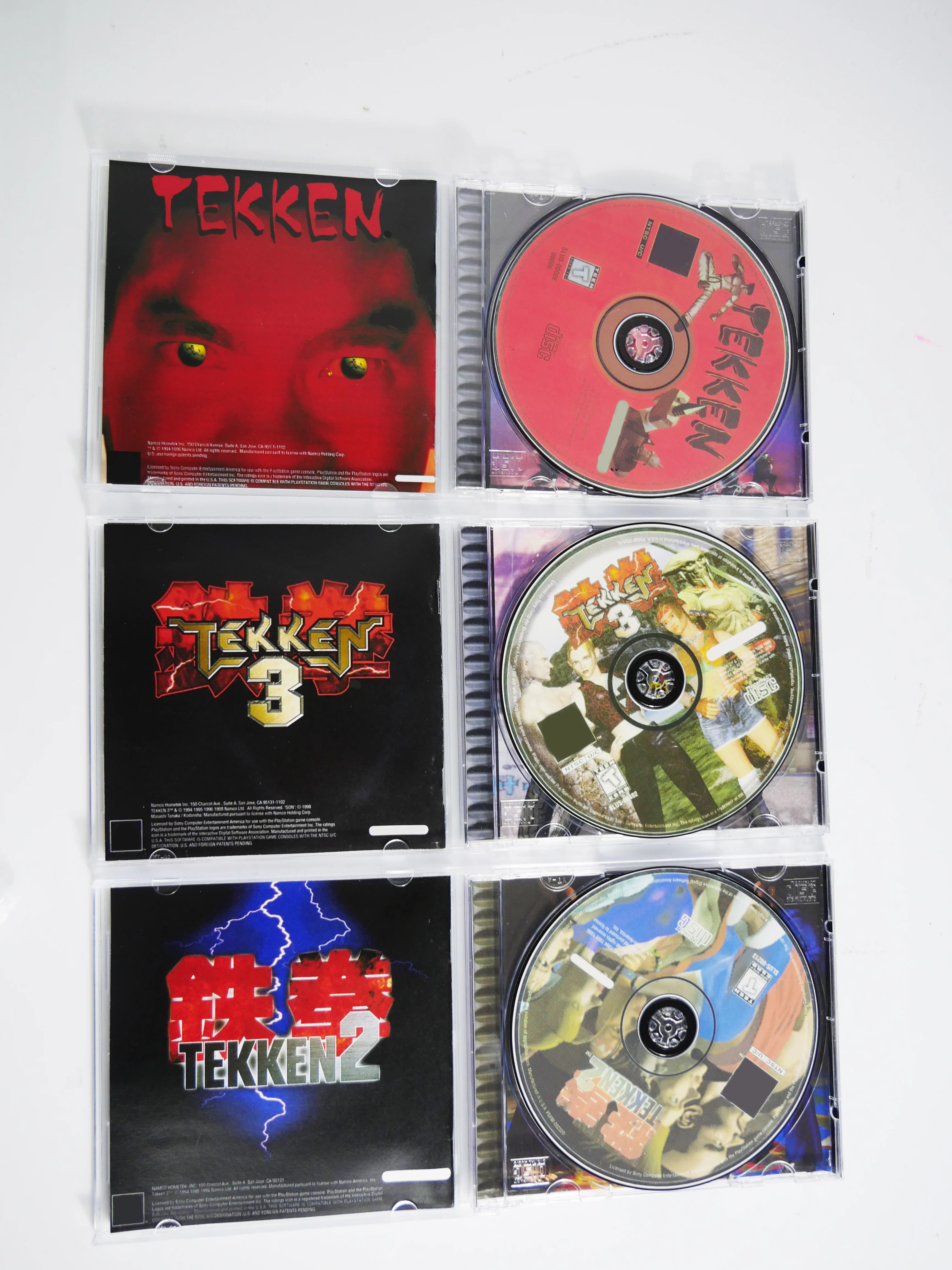 PS1 Tekken-Serie Kopier-Disc-Spiel Schwarzer Boden Konsolen-Station 1 Retro Optischer Treiber Videospiel-Zubehör