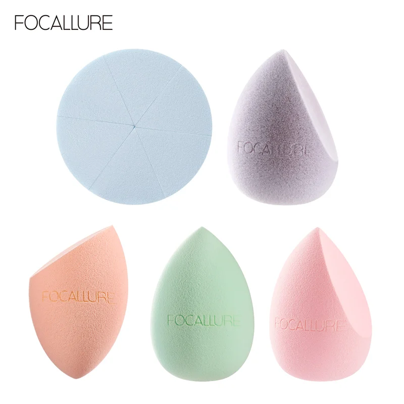 Großhandel FOCALLURE Beauty Egg Makeup Blender Kosmetik Schwamm Puff Make-up Schwamm Kissen Foundation Pulver Beauty Makeup Tool