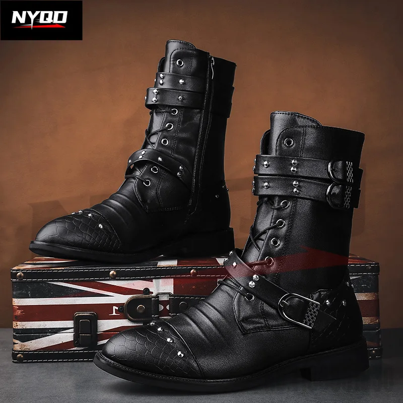 2024 neue Mid Barrel Stiefel Ehrenstiefel Motorrad Herren Performance Stiefel Motorradschuhe Botas Moto 37-45 Größe Moto Schuhe