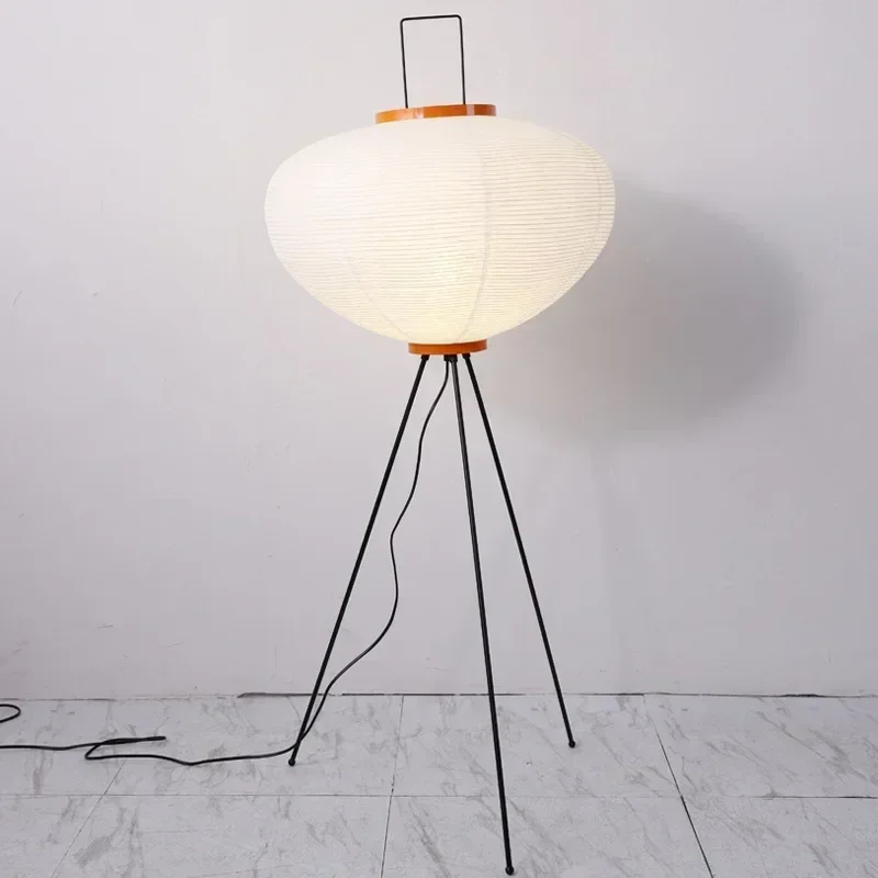 Nordic Retro Handgemachte Xuan Papier Boden Lampe Wohnzimmer Restaurant Schlafzimmer Vertikale LED Licht Homestay Nacht Schreibtisch Lichter Dekor