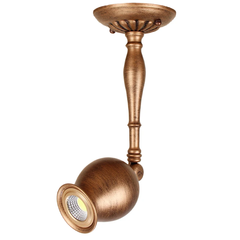 Rustikale COB-LED-Deckenstrahler im Retro-Stil, industrielle Hängestange, Bronze, Schwarz, Vintage-Lampen für Shop, Café, Spotlicht
