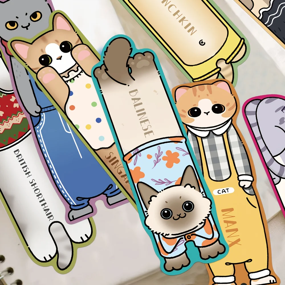 30 stücke cartoon katze lesen thema lesezeichen buch seiten bücher etikettierung student papier karte dekorative buch DIY kreative lesezeichen
