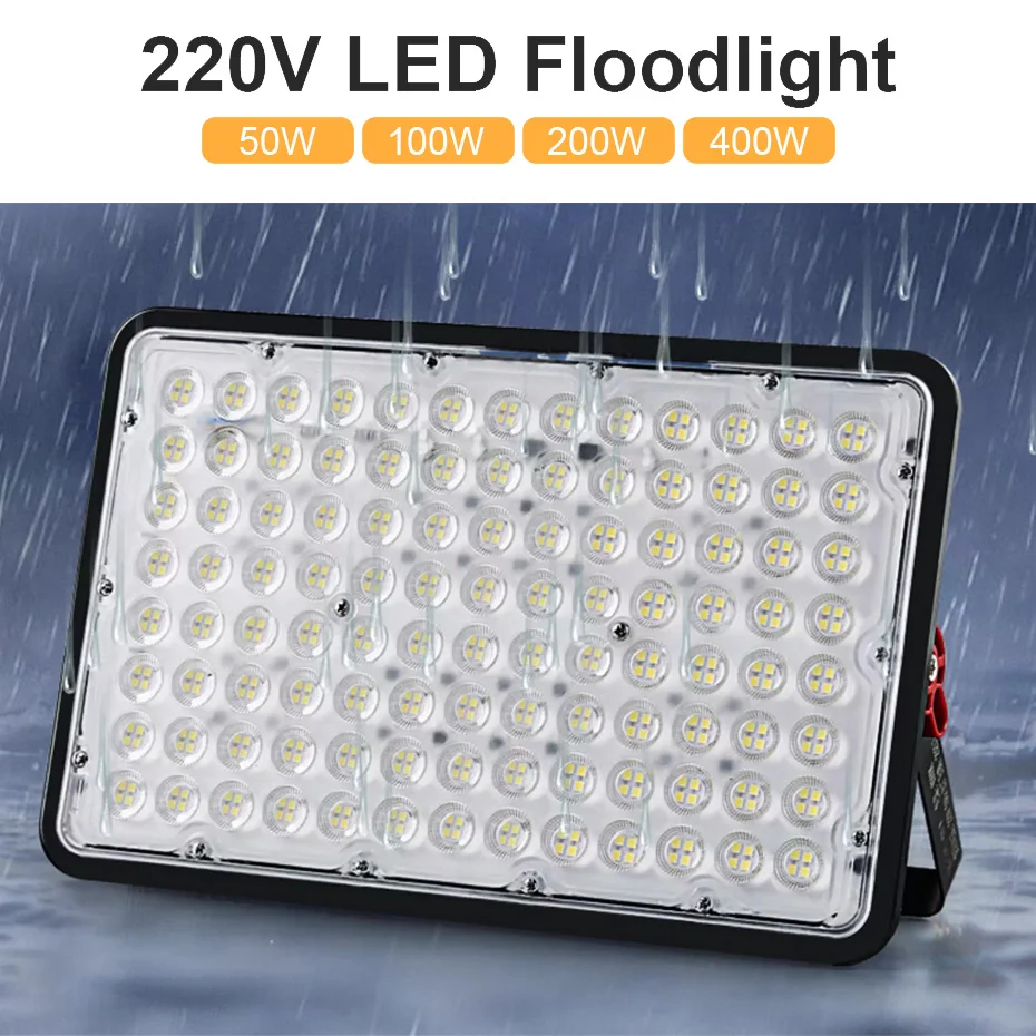 400W 200W 100W 50W Outdoor LED Strahler 220V Led Flutlicht IP66 Wasserdichte Straße Lampe Led flutlicht Landschaft Beleuchtung