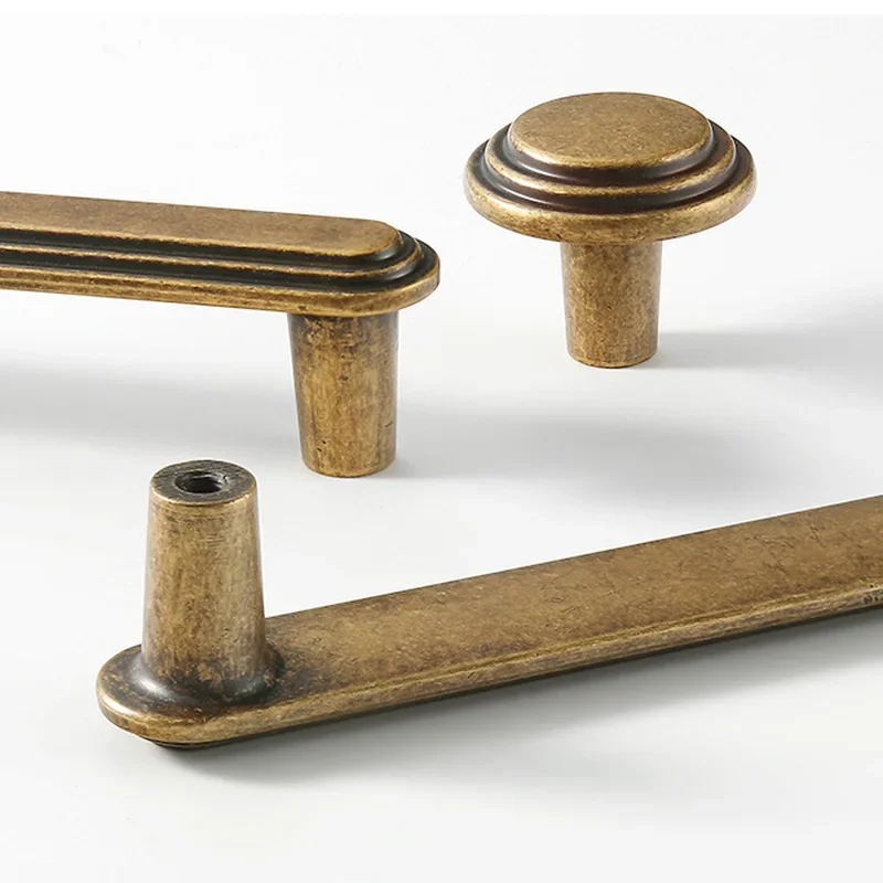 Retro-Griffe, antikes Messing, Schrankgriffe, Küche, für Möbel und Schubladen, Vintage, lange Kommode, Bauernhaus-Knöpfe, Bar-Hardware