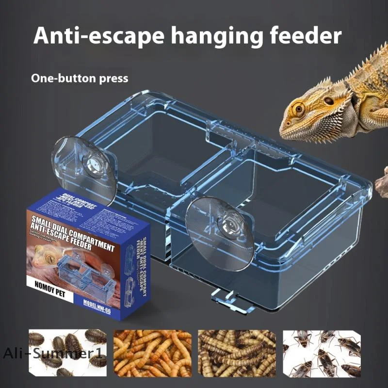Pet Reptile Transparent Feeder Anti-flucht Futternapf Wurm Live Container Mini Reptile Pet Bowls Mit Saugnäpfen Pet Liefert