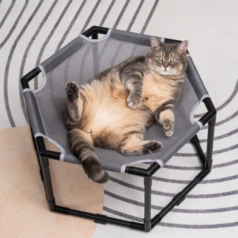 Off-the-ground Haustier-Hängematte, bequemes und atmungsaktives Katzennest, bequemes und leichtes Haustierbett für kleine Hunde und Katzen