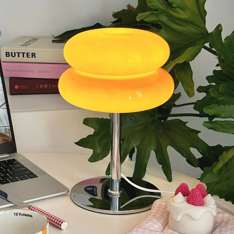 Nordic Pilz Glas Lampe Bauhaus Trikromatik Dimmen Nacht Nachtlicht Atmosphäre Lampen Augenschutz Nachtlicht Schreibtisch Lampe