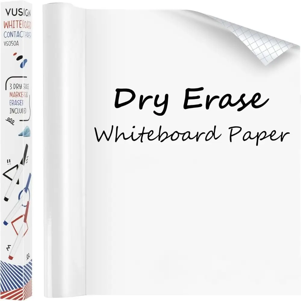 PVC-Whiteboard-Wandaufkleber, statisch haftend, ohne Klebstoff, beschreibbare Wandfolie, abnehmbare, abwischbare Oberfläche, trocken abwischbares Whiteboard