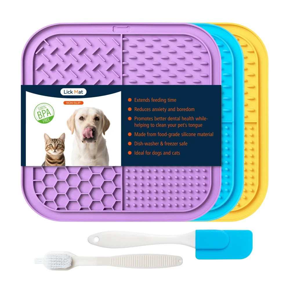 Neue Pet Silikon Lecken Matte Slow Food Maker mit Leistungsstarkem Saugnapf Anti-rutsch Hund und Katze Fütterung Matte Pet lebensmittel Matte