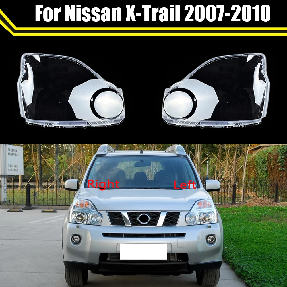 Auto Kopf Licht Caps Für Nissan X-Trail 2007 2008 2009 2010 Auto Lampenschirm Lampe Schatten Front Scheinwerfer Abdeckung glas Objektiv Shell