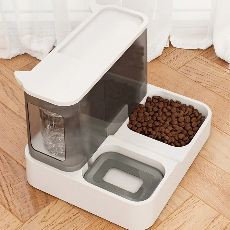 Große Kapazität Katze Automatische Feeder Wasser Dispenser Nass und Trocken Trennung Hundefutter Behälter Trinkwasser Schüssel Haustier Liefert