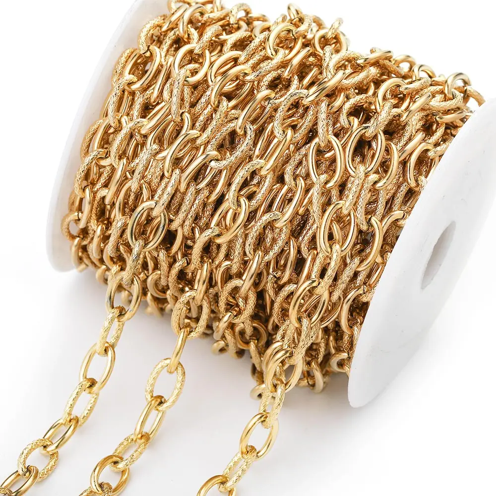 1 Meter 8x13mm Edelstahl Schwere Große Chunky Kuba Hip Hop Gold Kette für Mann Punk Halskette armband Schmuck Machen Lieferungen