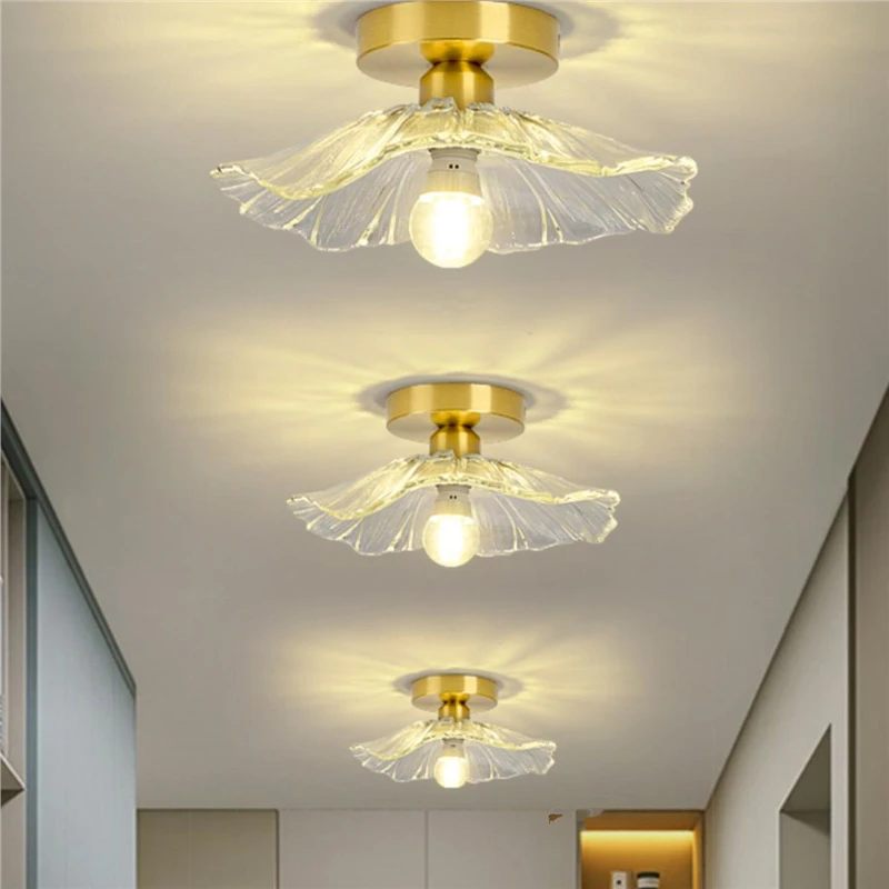 Nordische Glas-Lampenschirme Deckenleuchten für Flur, Gang, Korridor, Schlafzimmer, Küche, Restaurant, Wohnzimmer, Innenbeleuchtung
