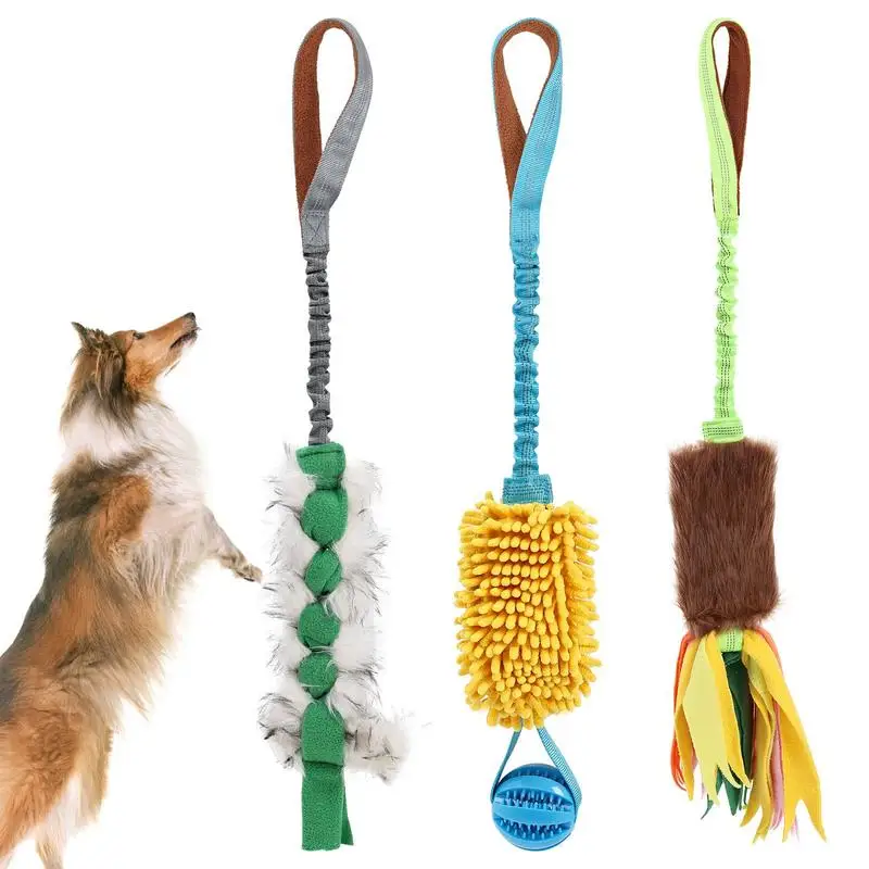 Hundes pielzeug Seil Spaß quietschende Hund Kau spielzeug Haustier liefert Welpen Seil Spielzeug mit elastischen Kordel zug interaktive Welpen Beiß spielzeug für