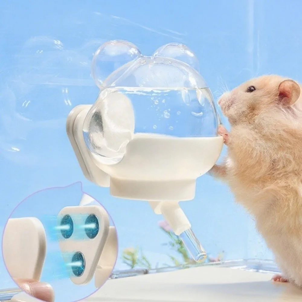 Tropfsicherer Hamster-Magnetwasserspender Automatischer Wandmontierter Haustier-Wasserspender 220ml Magnetisches Gestell Kaninchen-Wasserspender
