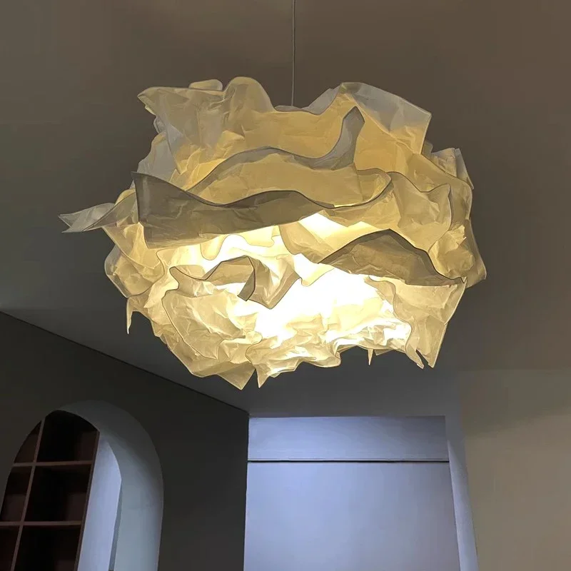 Moderne Nordic Papier Kunst Anhänger Lichter Wohnzimmer Schlafzimmer Restaurant Wolken DIY Kronleuchter Wohnkultur Glanz Leuchten