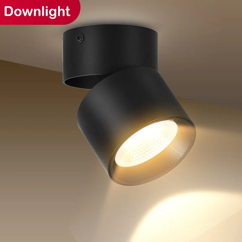 LED-Downlight, 220 V, faltbares Spotlicht, COB-Aufbaustrahler, Deckenleuchte für Wohnzimmer, Küche, Innenbereich, neutrales Licht