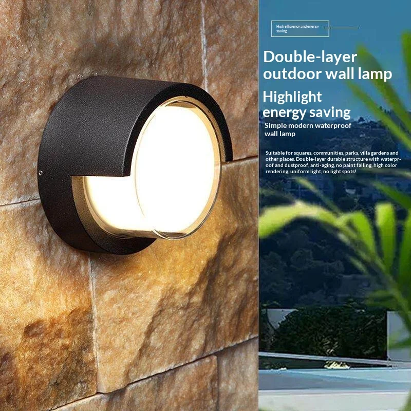 LED-Außenwandleuchte Wasserdicht IP66 LED-Außenbeleuchtung Veranda-Leuchten Balkon-Gartenleuchten Außenwandleuchte Gartenleuchten