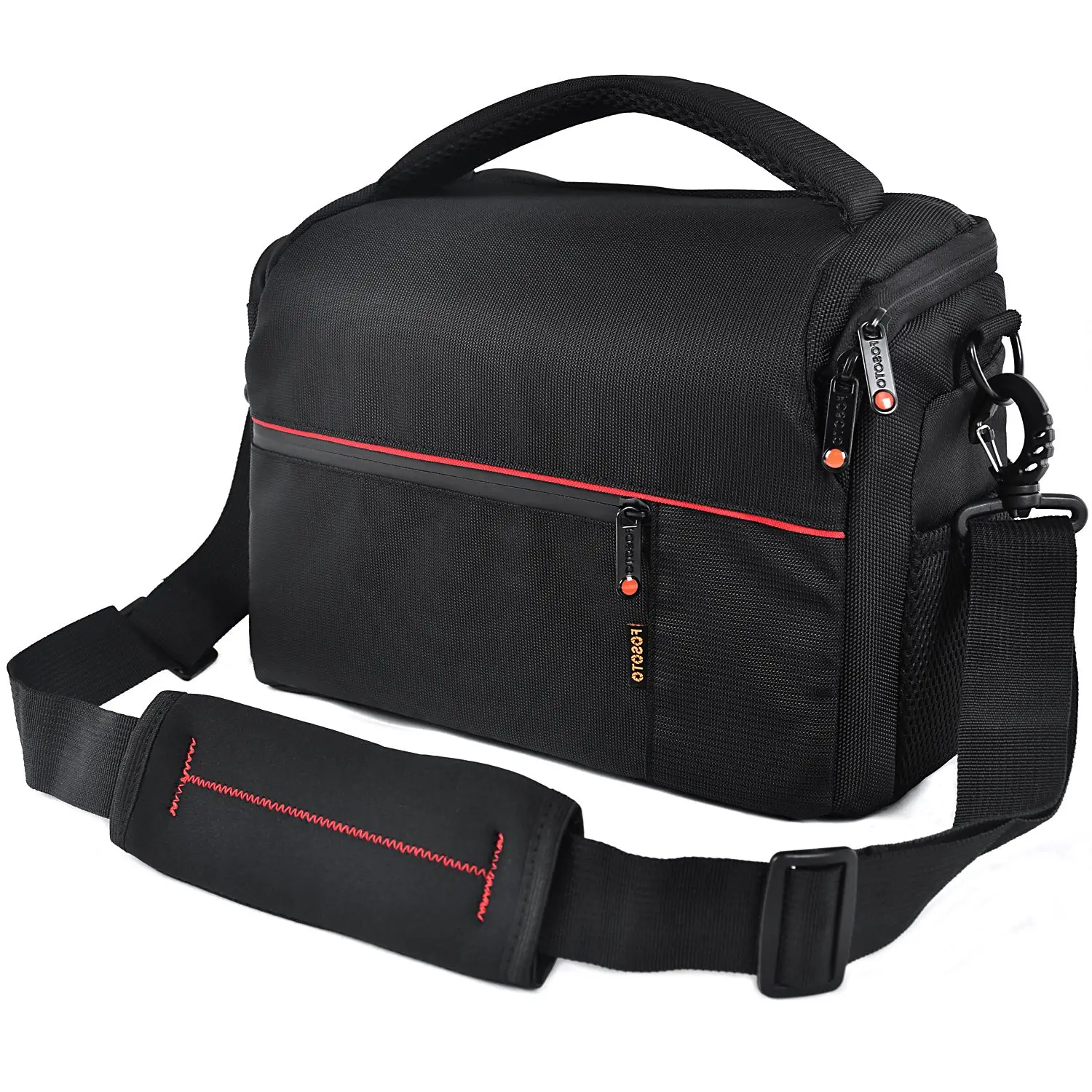 FOSOTO Umhängetasche Digitale DSLR Kamera Tasche Fall Nylon Wasserdichte Fall Professionelle Kamera Tasche Für Canon 300D Nikon Sony Kamera