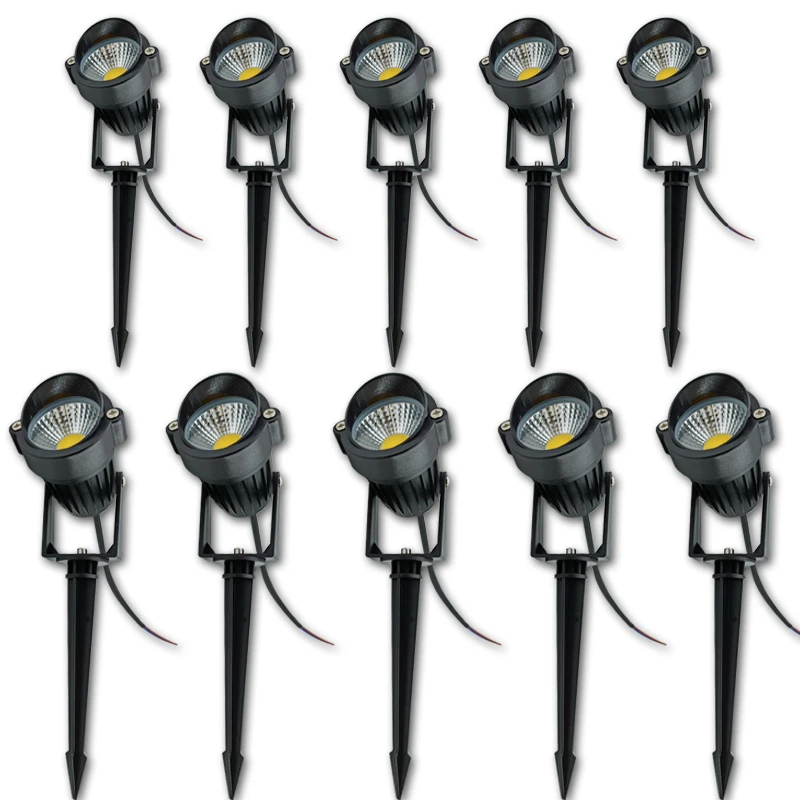 10 stücke 3W 5W COB Outdoot Wasserdichte Led Garten Lampe 110 V 220V DC12V 24V Im Freien beleuchtung Garten Licht Landschaft Led-strahler