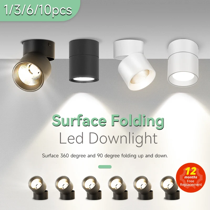 Spot LED Down light faltbare Decke Spot LED-Licht für Wohnzimmer Küche Beleuchtung 220V Aufputz Scheinwerfer Decken leuchte