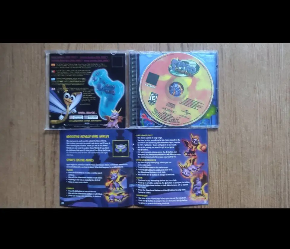 PS1 Kopier-Disc Spiel Spyro Serie Black Bottom Unlock Konsole Station 1 Retro Optischer Treiber Videospiel-Teile