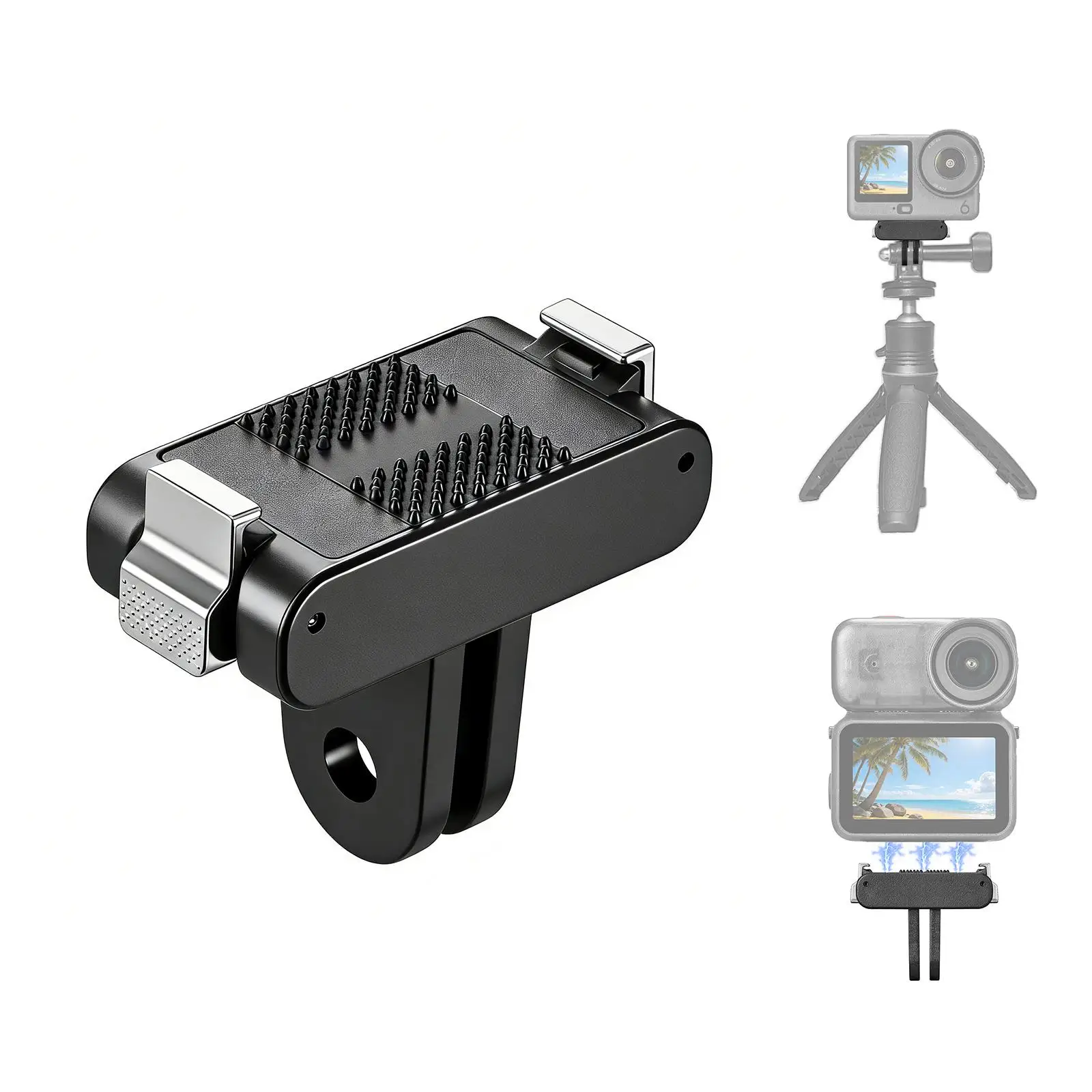 PULUZ Für DJI Osmo Action 6 / 360 II Kamera Kunststoff-Magnethalterung Für DJI Osmo Nano Action-Kamera Magnetische Schnellwechselbasis