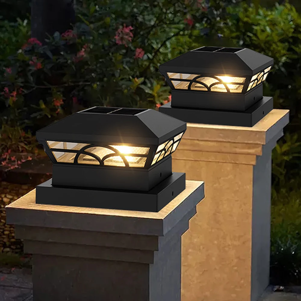 1pc/2pc/4 stücke solar licht zaun licht ip65 wasserdichte outdoor solar lampe für garten dekoration tor hof haus solar lampe