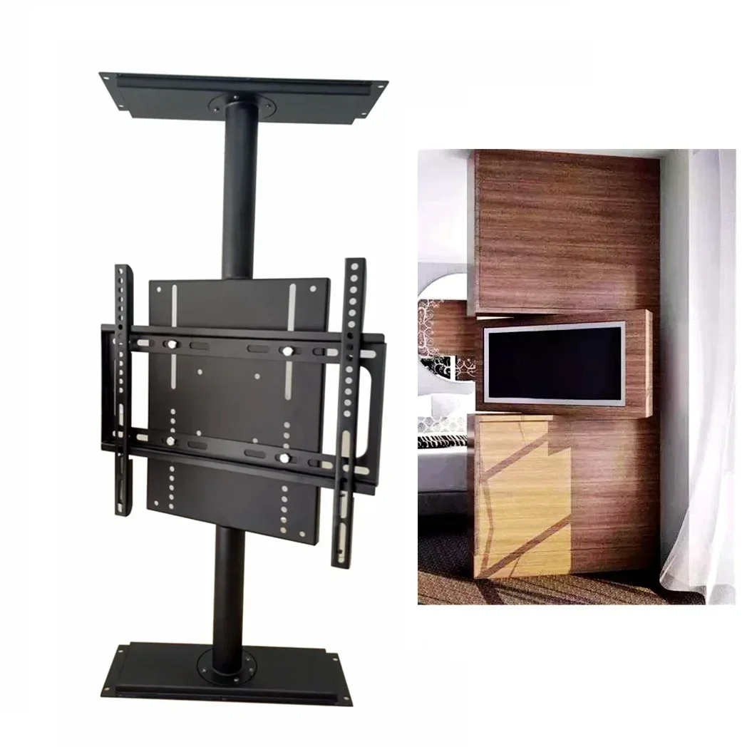 TV-Schrank-Trennwand aus Holz, um 360 Grad drehbarer LCD-TV-Ständer, TV-Halterung aus Metall