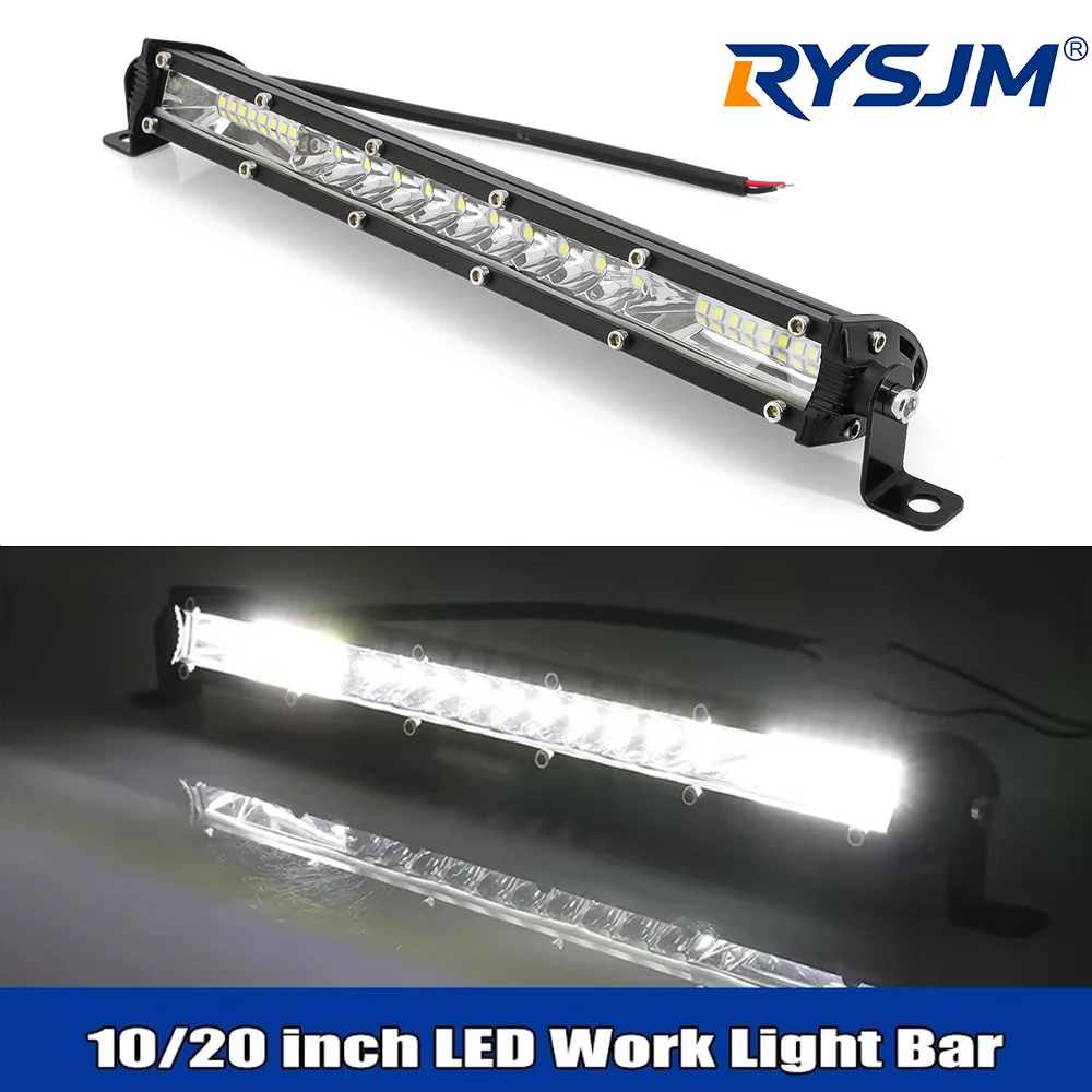 10/20 Zoll LED-Lichtleiste LED-Arbeitsleuchten für Dach 12V 24V Flutlicht Spotlicht Fahrlicht Nebelscheinwerfer für Jeep LKW Anhänger 4x4 Offroad
