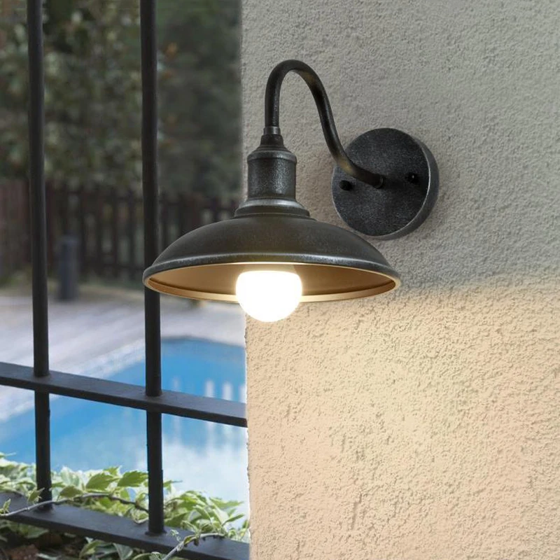 Amerikanischen Loft Vintage Lichter Wasserdichte Outdoor Leuchten Retro Balkon Terrasse Veranda Hof Garten Licht Nacht Schlafzimmer Lampe