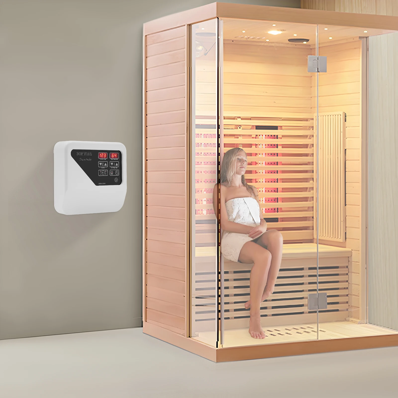 NEUESTER 3-9KW Saunaofen Digitaler Saunaofen Sauna-Steuerung Infrarot-Saunacontroller Saunaofen-Controller Saunaofen