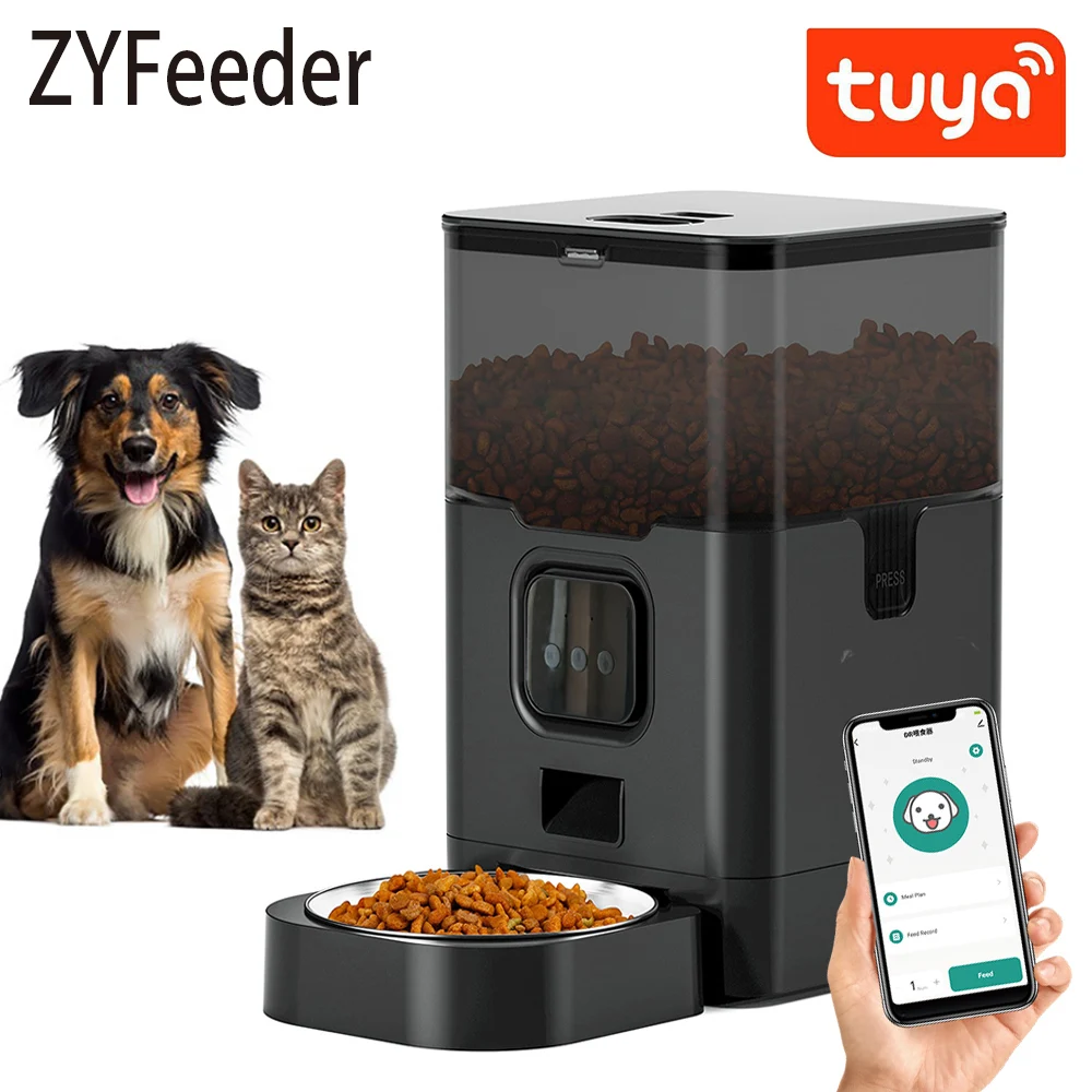 4L Automatische Pet Feeder Große Kapazität Tuya APP Smart Katze Feeder Hund Slow Food Dispenser Mit WIFI Stimme Timing Auto haustiere Schüssel