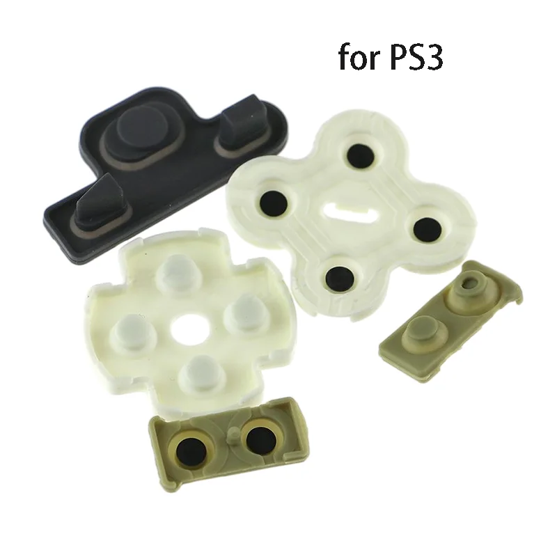 Leitfähige Gummipads für PS3-Controller-Tasten für Sony PlayStation 3 PS3-Griff Links Rechts Tasten Leitfähige Silikonpads zur Reparatur