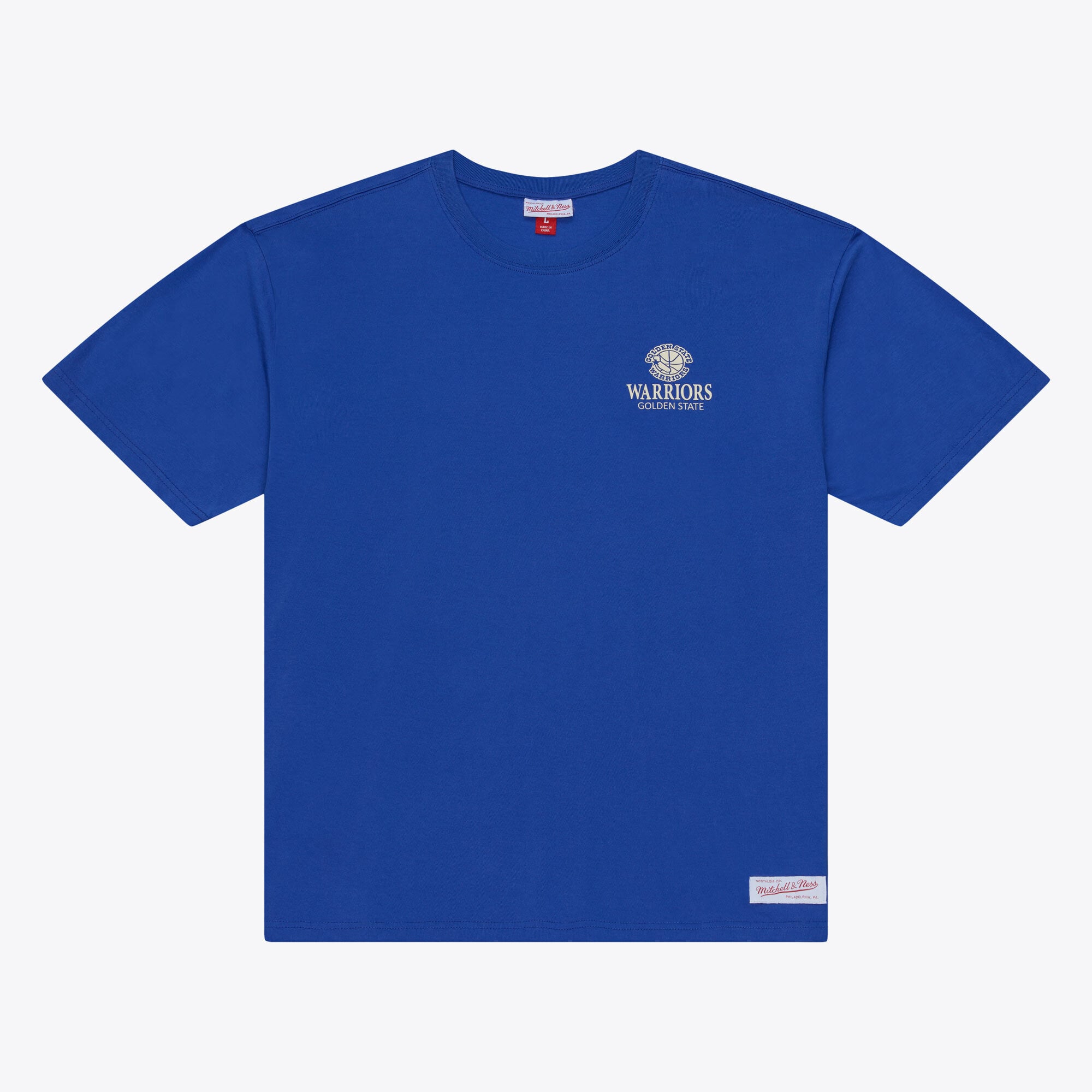 Mitchell & Ness Herren-T-Shirt „Royal Golden State Warriors Core Essentials“