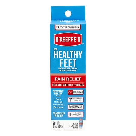 OKEEFFES 109049 Foot Repair Cream,3 oz,Cream,Pepermint - OKEEFFES