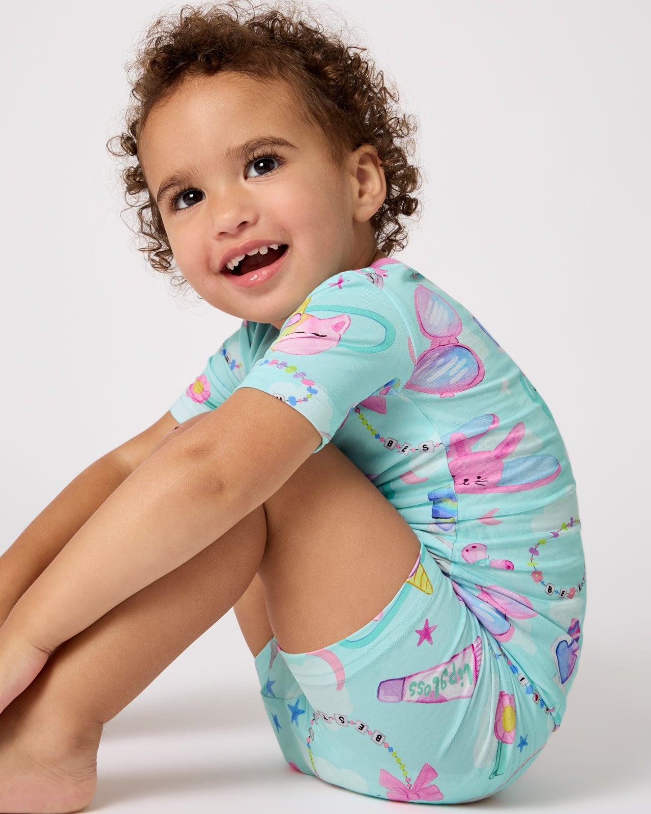 Slumber Club Two-Piece Short Sleeve & Shorts Pajama Set - 7 - 8