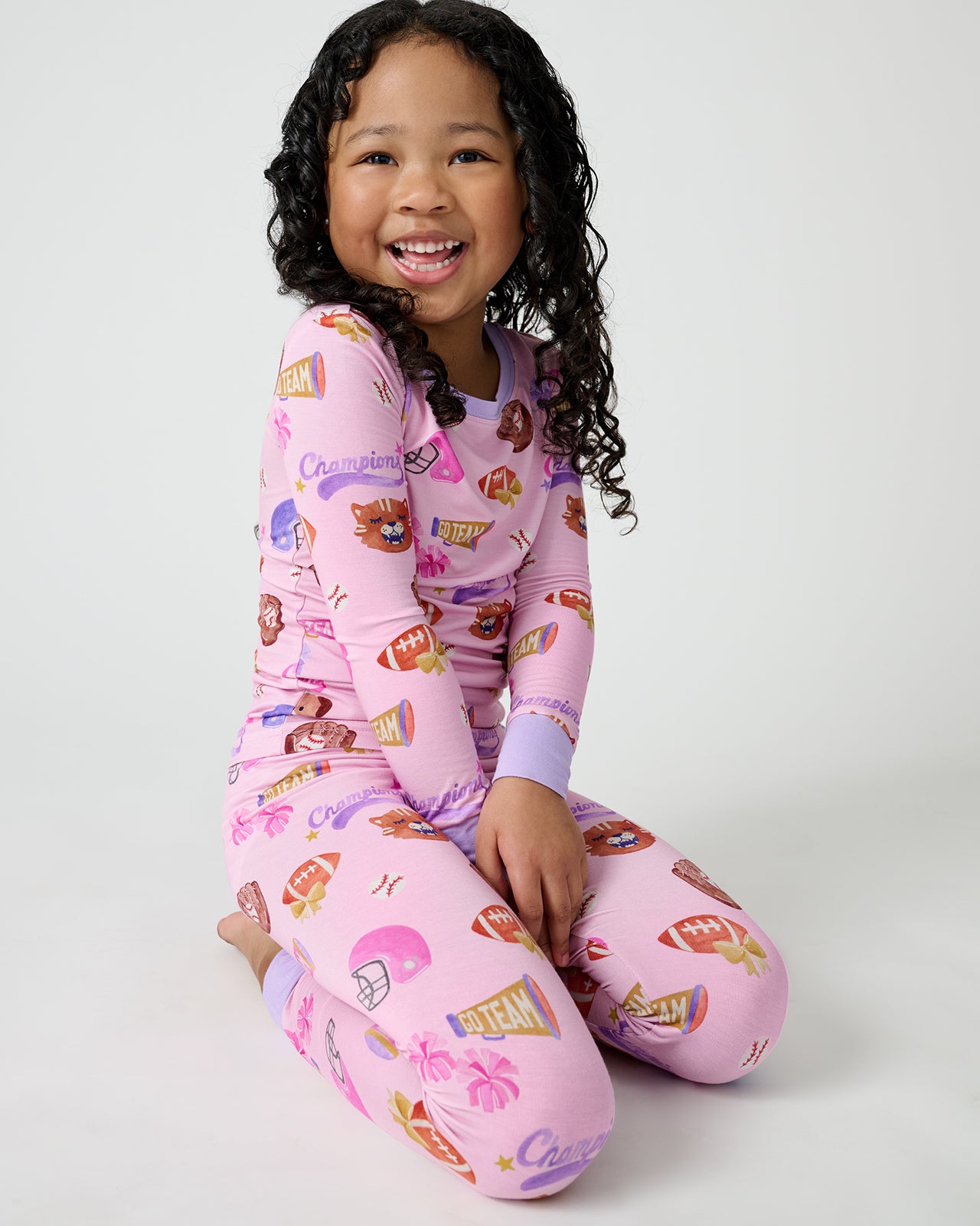 Team Spirit Pink Two-Piece Pajama Set - 4T