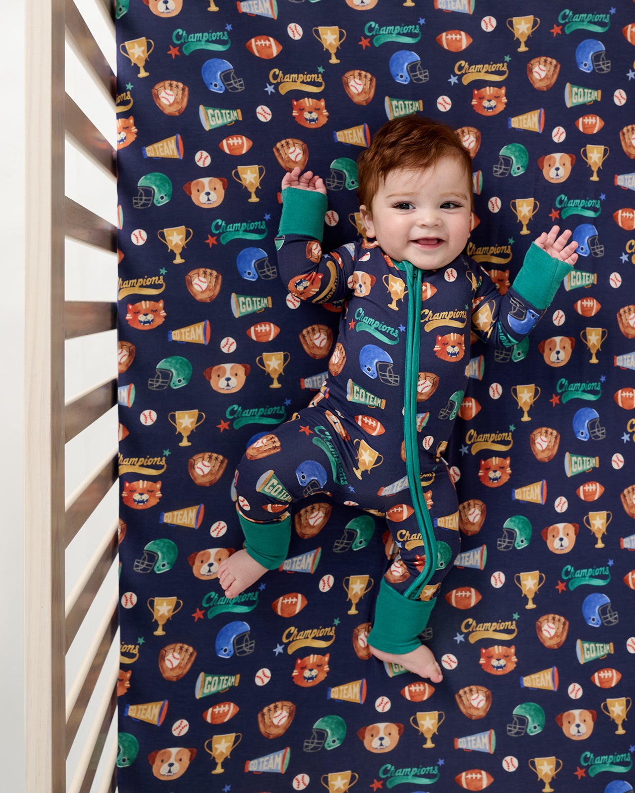 Team Spirit Fitted Crib Sheet - Standard