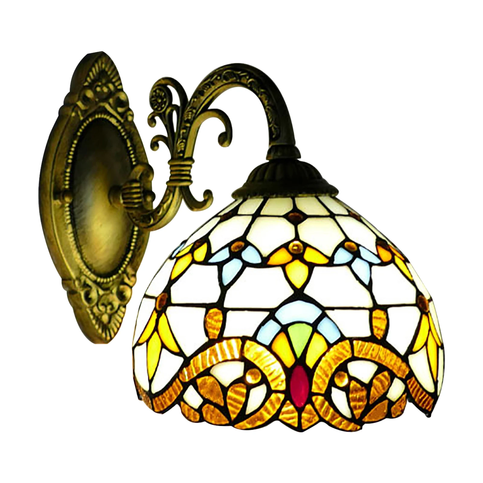Viktorianische Wandleuchte im Tiffany-Stil, Innenbeleuchtung, Lampenschirm, Retro, handgefertigte Kuppellampe, Wohnzimmer, Schlafzimmer, Nachttischbeleuchtung