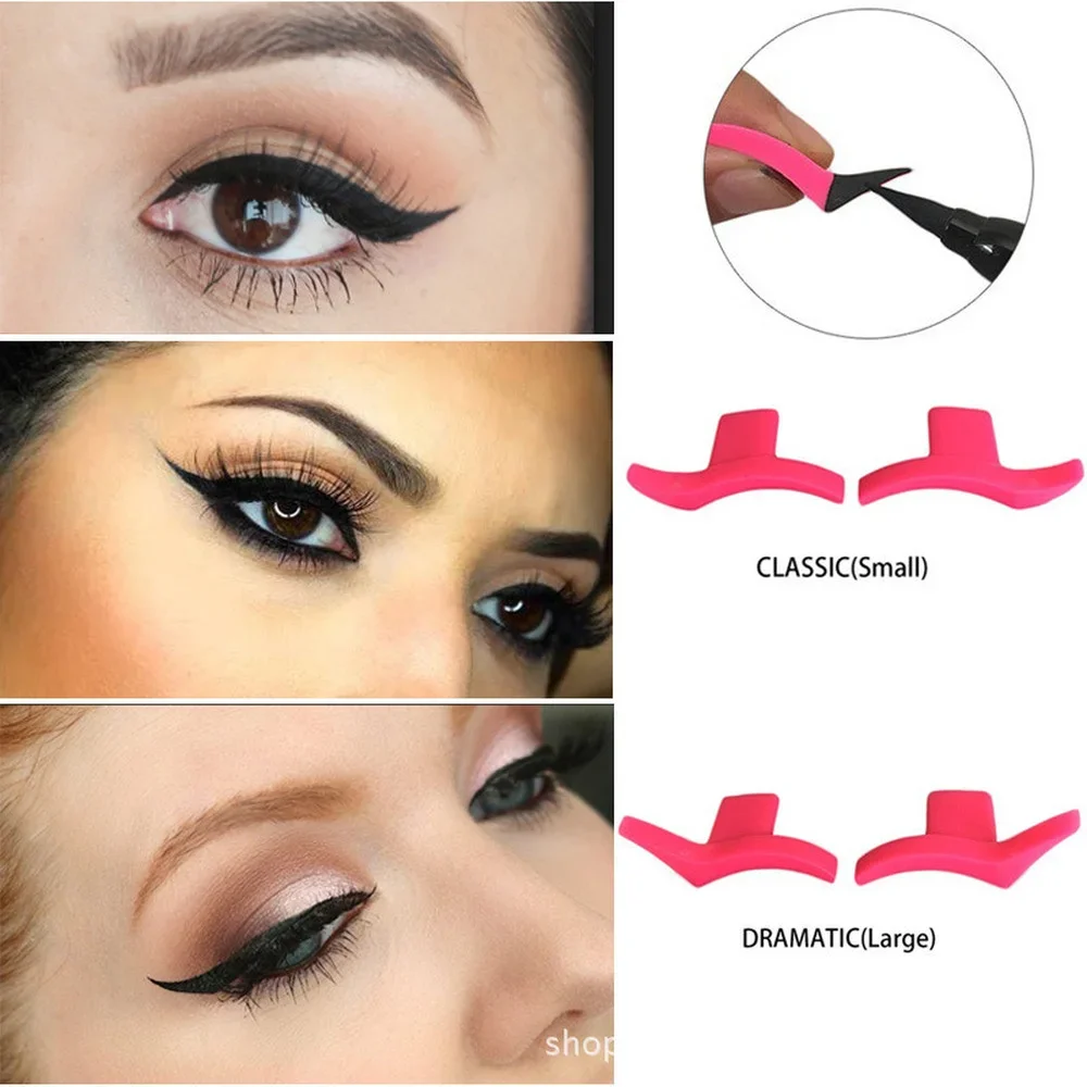 Eyeliner Form 2 Flügel Briefmarken Einfach Zu Make-Up Katze Auge Flügel Eyeliner Stempel Makup Werkzeuge Eyeliner Schablonen Schönheit Tragbare Kosmetik