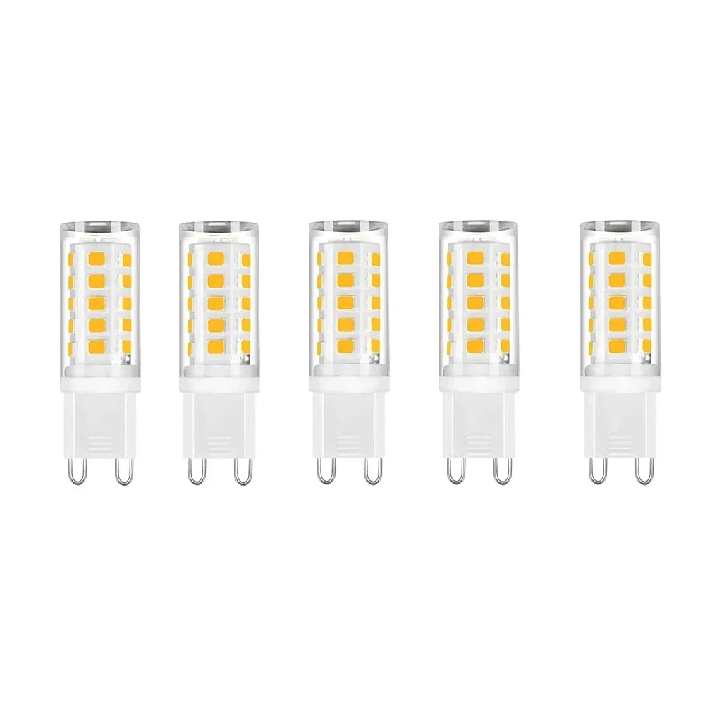 10 Stück 5 W G9 LED-Glühbirnen, dimmbare G9-Sockelbirnen für Kronleuchter, ersetzen 50 W Halogenlampe, AC 220 V, flimmerfreie Heimbeleuchtung