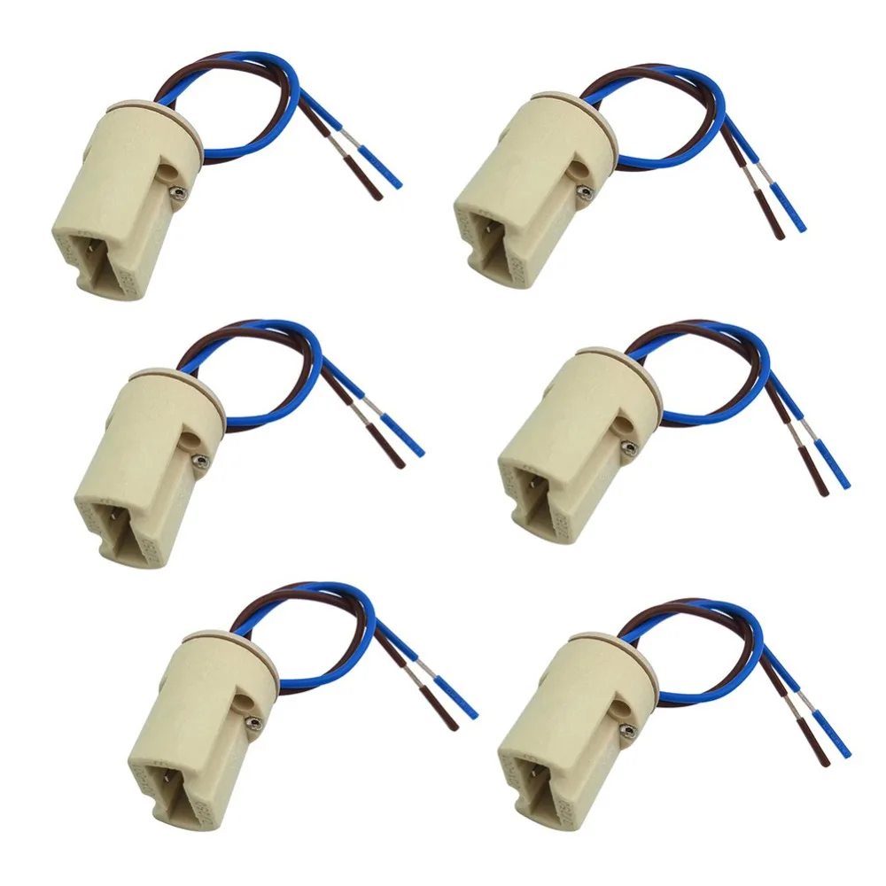 6 teile/los G9 Lampensockel Keramik Stecker Buchse G9 Typ Lampenfassung für LED Halogenlampe Licht