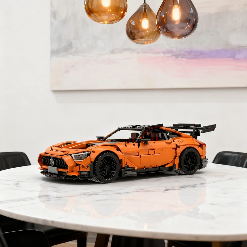 2979 Teile MOC 1:8 AMG GT Black Series Upgrade Technisches Modell Bausteine Spielzeug Geschenk Kreatives Display Sammlerstück Schreibtisch Premium