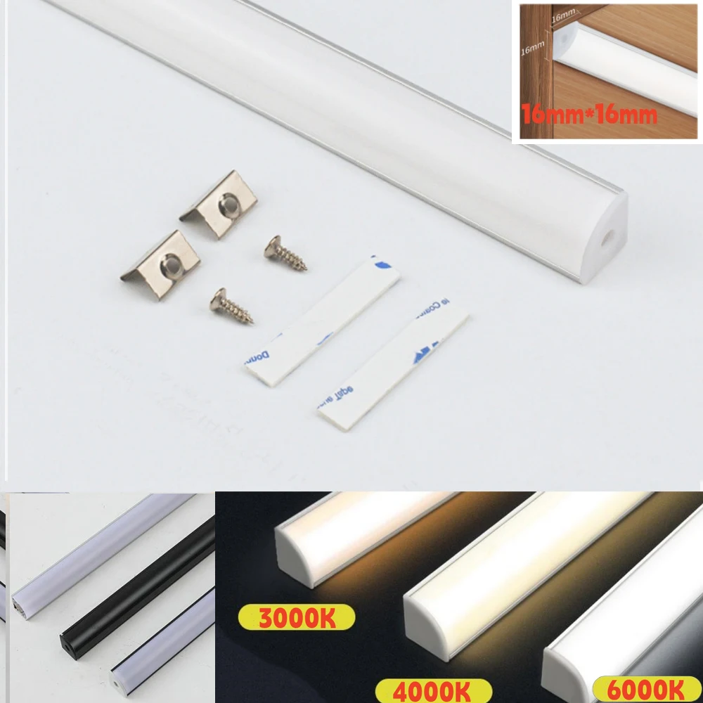 LED-Schrankbeleuchtung 2835 30cm 40cm 50cm Küchenbeleuchtung Unterbauleuchte 12V DC 3000K 4000K 6000K Aluminium LED-Hartstreifen